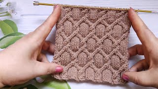 Diamond Cable Pattern | Zopf-Rautenmuster stricken | Punto Rombi con Trecce | Point Losange Torsadé