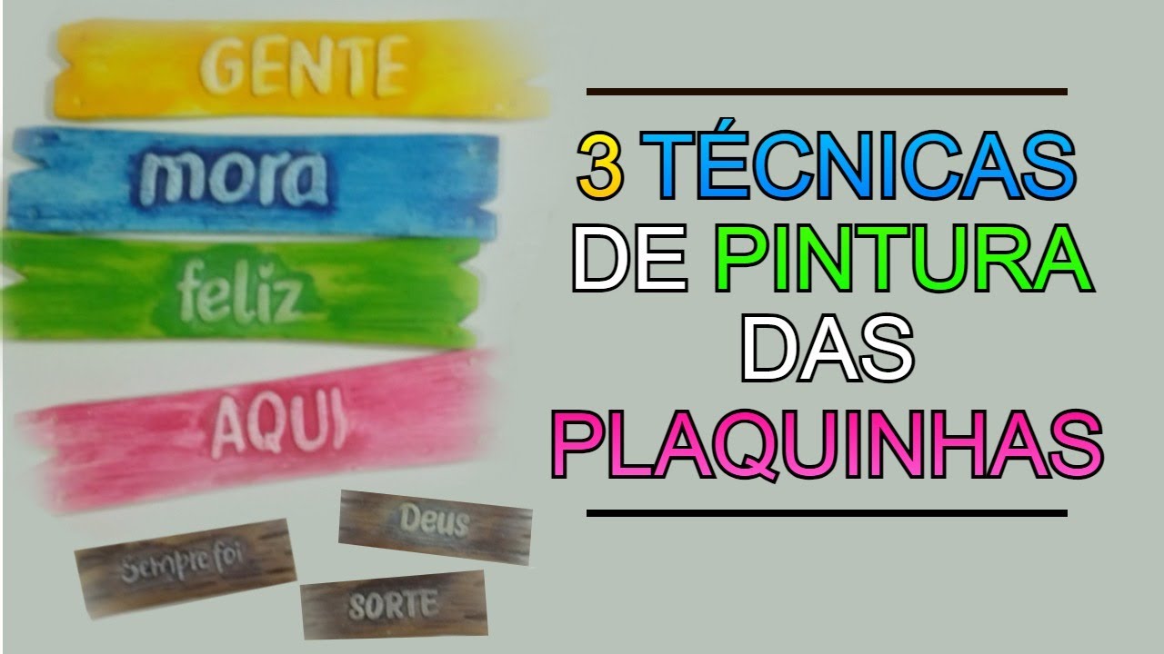 3 técnicas de pintura de plaquinhas