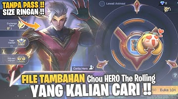Data Tambahan Event Chou Hero The Rolling Thunder | Mlbb Lite | Ml Lite | Cara Atasi Lag Di ML