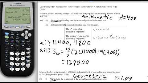 Arithmetic & Geometric using GDC