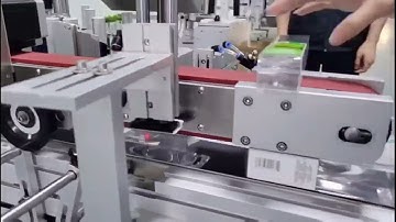 Fully automatic box corner tamper evident label applicator labeling machine