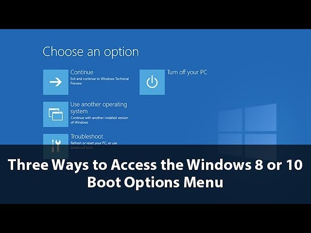 how do you access the windows 10 boot menu