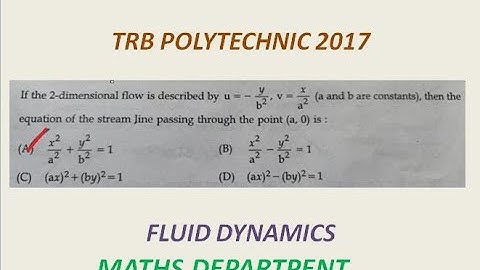 FLUID DYNAMICS/ TRB 2017 EXAM QUESTION WITH SOLUTION