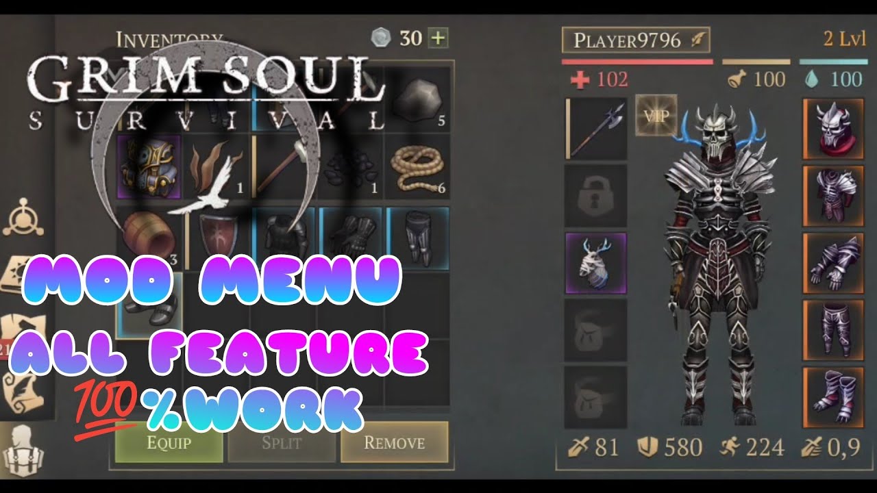 MOD MENU GRIM SOUL SURVIVAL ALL MOD WORK 💯 YouTube