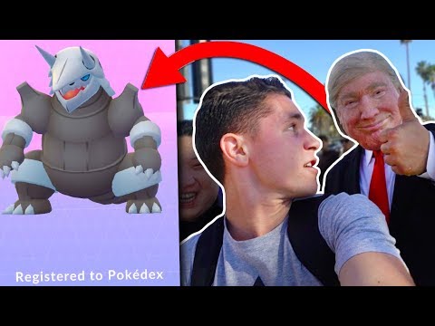 DONALD TRUMP EVOLVES TO MY POKÉDEX AGGRON in Pokémon Go! - YouTube