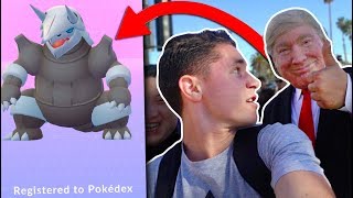 DONALD TRUMP EVOLVES TO MY POKÉDEX AGGRON in Pokémon Go! - YouTube