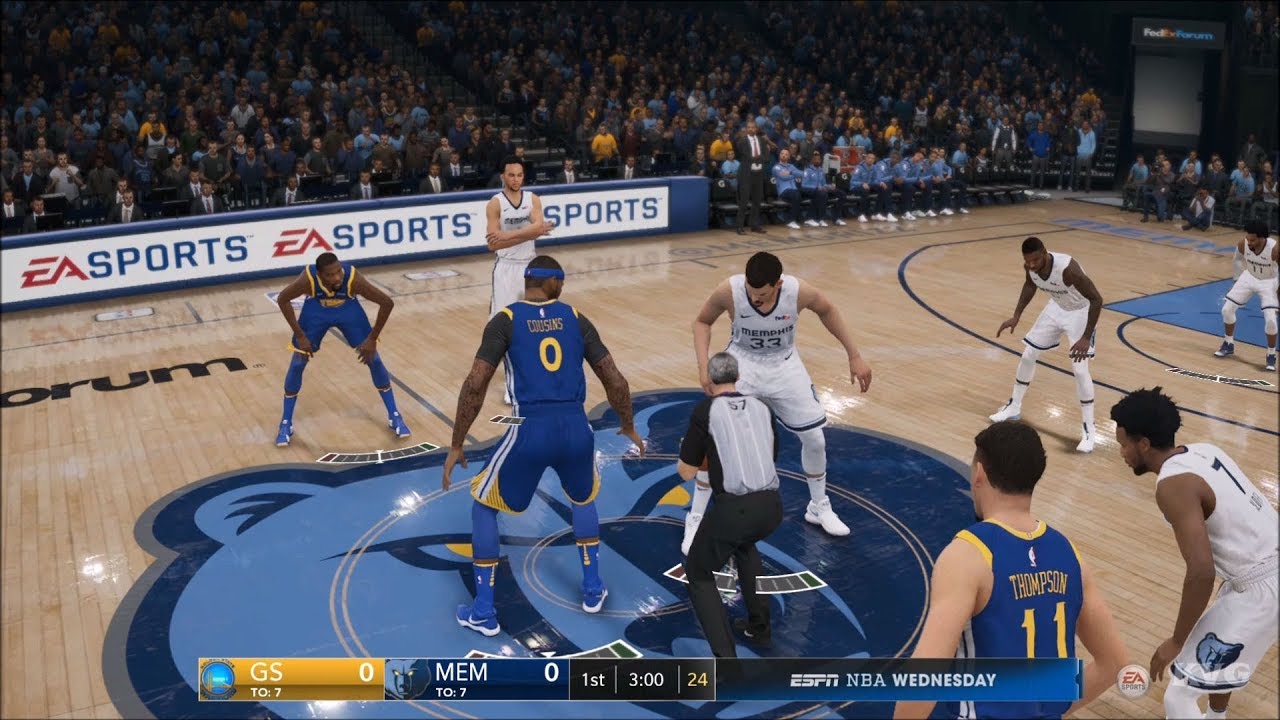 NBA Live 19 - Memphis Grizzlies vs Golden State Warriors - Gameplay (HD) 1080p60FPS