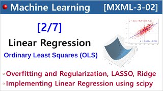 [MXML-3-02] Linear Regression [2/7] - Overfitting and Regularization, LASSO and Ridge
