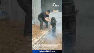 Rammer Compactor In Action Soil Compaction On A Construction Site