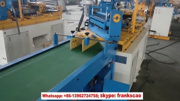 step lap core cutting line for distribution transformer mitred lamination core in compact structure