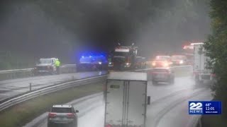 I-90 westbound in Palmer reopens following multi-vehicle crash