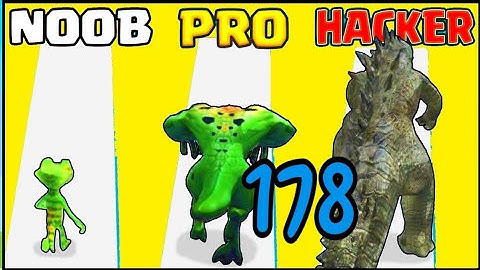NOOB vs PRO vs HACKER in Kaiju Run ❤️ All Levels Gameplay