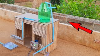 How to make diy water tanker mini home | Science project | Motor pump @Make_Toys