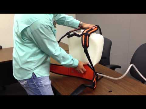 How to Install the Forestry Suppliers Deluxe Shoulder Saver Harness for Use with Backpack Sprayers