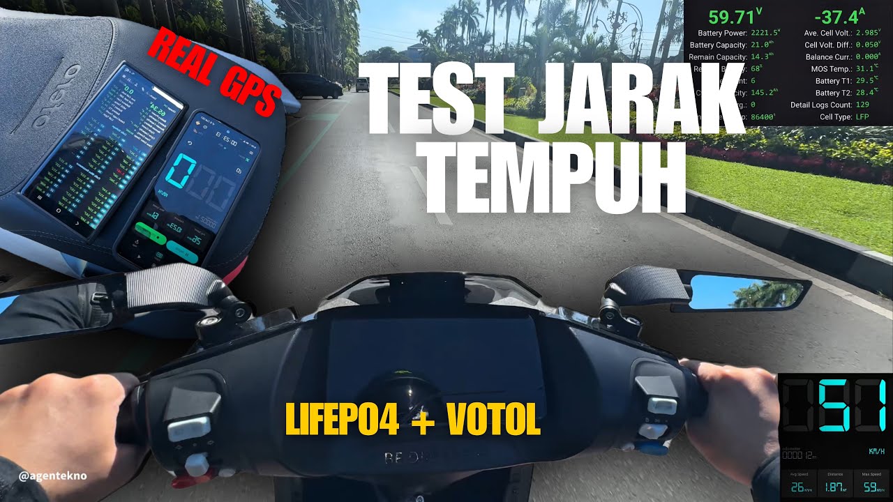 Test Jarak Tempuh Motor Listrik Ofero Stareer 3 Setelah Upgrade!