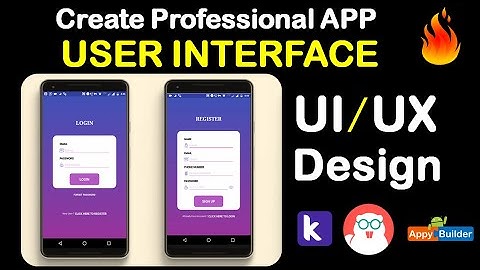 Create Professional Login and SignUp UI / UX design for our Application kodular,appybuilder.