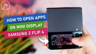 How to Open Apps on Mini Display Samsung Z Flip 4 - How to Use Samsung Z Flip 3/4 Cover Screen screenshot 3