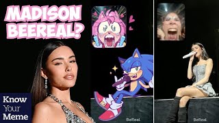 BeReal of Fan Screaming at Madison Beer Sitting On Stage Becomes Viral Redraw Meme