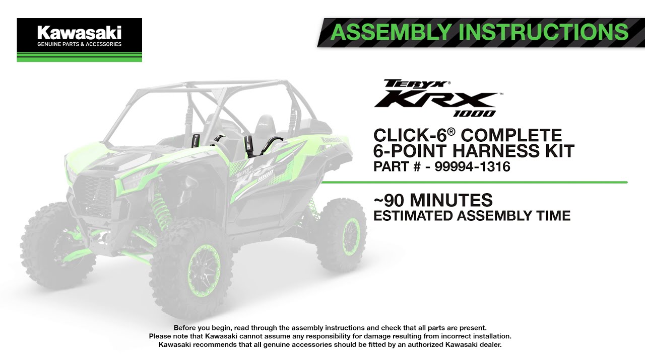 Kawasaki IMMI Click-6 Complete 6-Point Harness 2020-2026 Teryx KRX