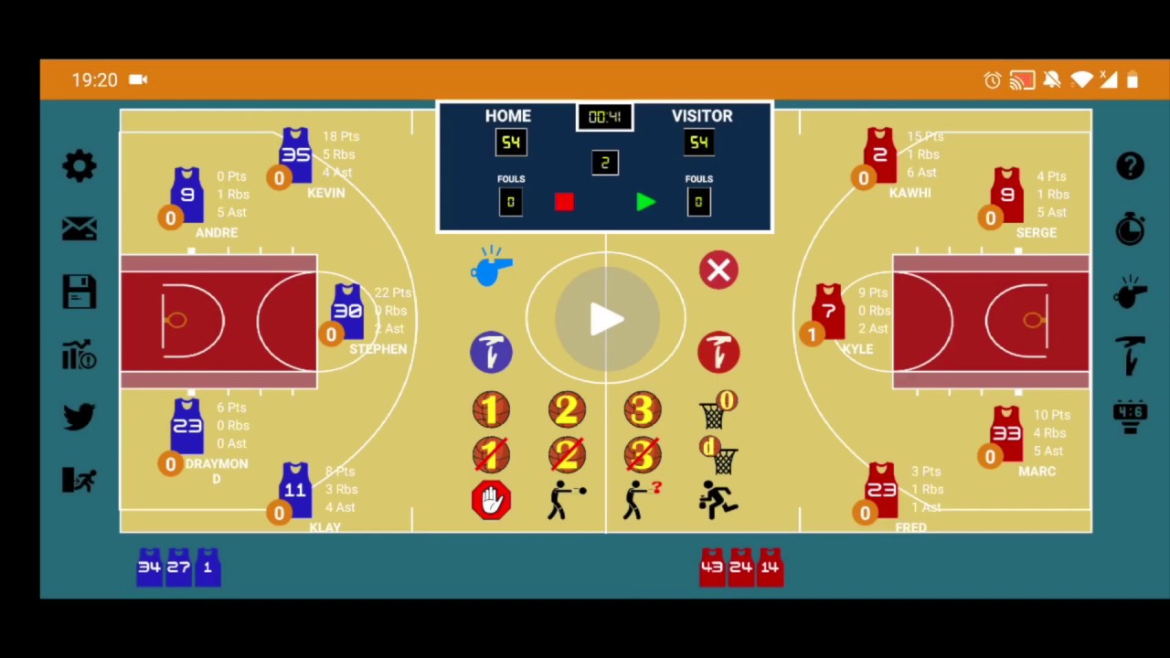 Basketball Stats Assistant Check live stats whilst the game is on