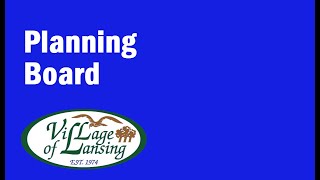 April 30, 2024 Planning Board Meeting