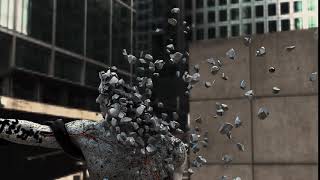 3D Max and RayFire Bullet in head Simulation