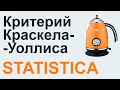 Критерий КРАСКЕЛА-УОЛЛИСА STATISTICA #06 | СТАТИСТИКА STATISTICA