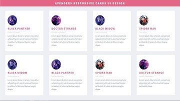 Responsive Cards UI Design in HTML and CSS | CSS3 Cards