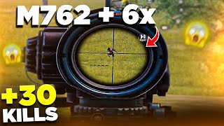 M762 + 6X !! +30 KILLS!! 🔥🔥 | PUBG MOBİLE