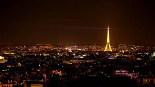 Eiffel Tower Illuminated at Night Timelapse - Video Clip