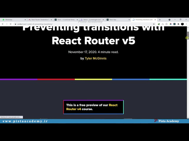 آموزش React Router - جلسه هفتم