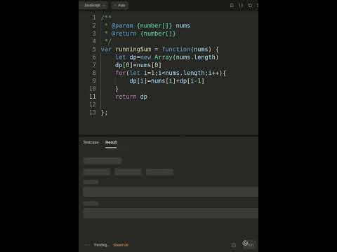 Leetcode 1480. Running Sum of 1d Array - YouTube