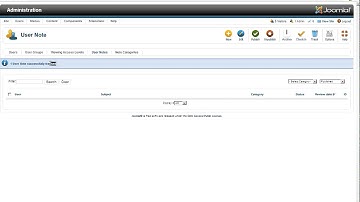 Remove User Note in Joomla 2 5- web design Coimbatore Budnet