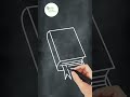 satisfying art 🎨 📚 | #shorts #blackboard  #drawing #art #kids #viral #trending #tutorial #books