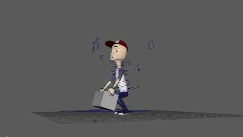 Lifting Heavy Box in Maya