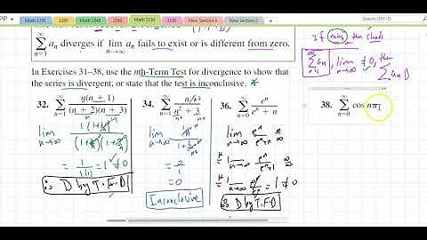 Math 1150 Section 10.2(2) Infinite Series