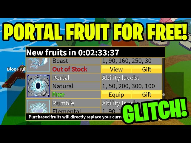 portal fruit in blox fruit free fruit｜TikTok Search