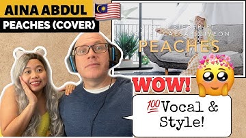 AINA ABDUL - PEACHES | REACTION! ENGLISH - MALAY VERSION!🇲🇾
