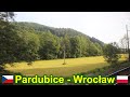 Pardubice - Wroclaw (train trip) Из Чехии в Польшу, вид из окна поезда, České dráhy