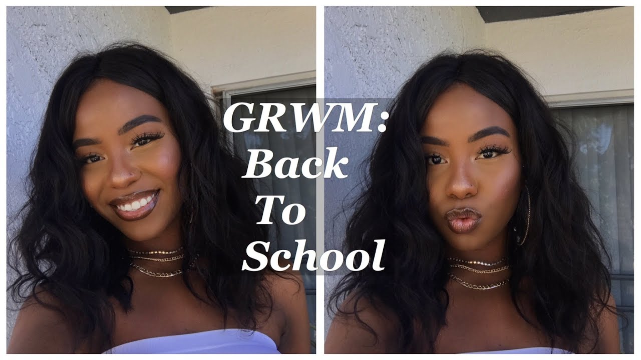 GRWM Back To School Glam Makeup Hair YouTube