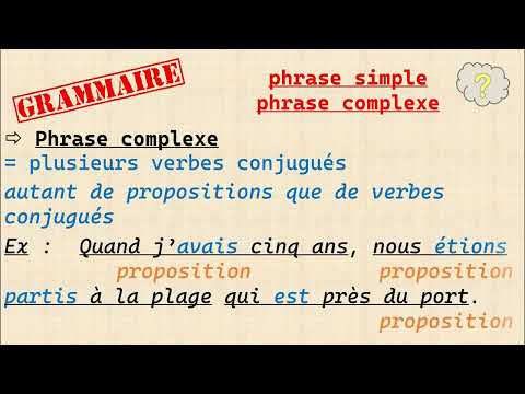 Comment faire la différence entre une phrase simple et une phrase complexe