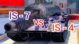 IS - 4 VS IS - 7  WoT Blitz 1v1 Battle. Which Tier 10 Russian Heavy Tank is Better? Desert Sands