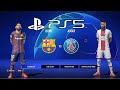 FIFA 21 PS5 FC BARCELONA - PSG | MOD Ultimate Difficulty Career Mode HDR Next Gen