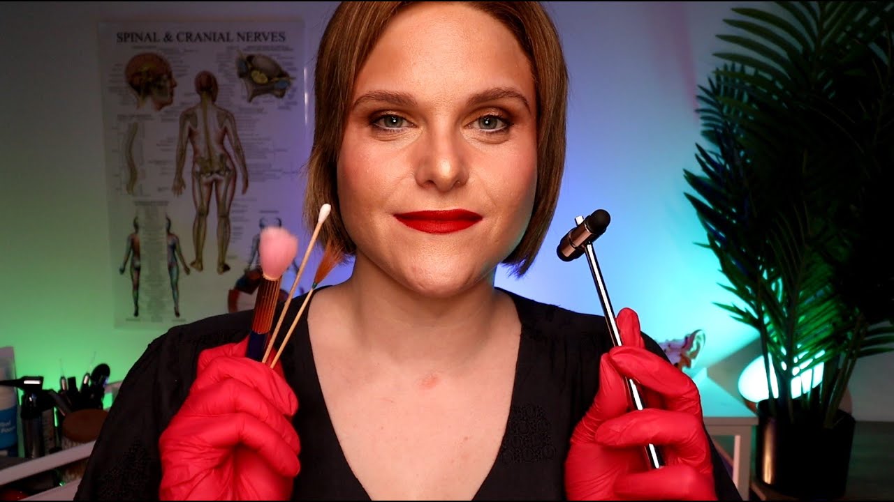 ASMR Cranial Nerve Exam: Facial Sensation Test & Muscle Function Check