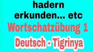 Hadern, erkunden  Deutsch tigrinya Wortschatz