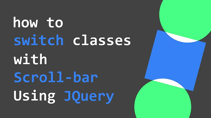 HowTo : Add or Remove Classes with Scroll-Bar using Jquery