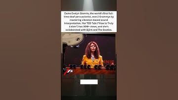 Thumbnail of How a Deaf Musician Changed the Way We Listen – Evelyn Glennie’s Story #shorts