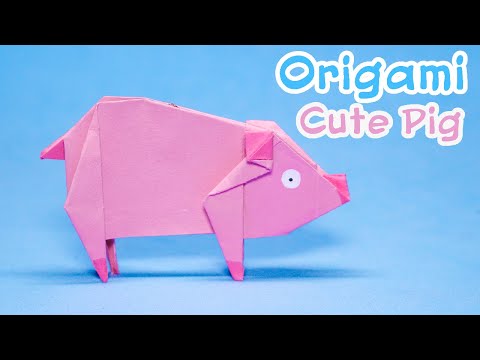 Easy Origami Cute Pig || How to make Paper Cute Pig step by step