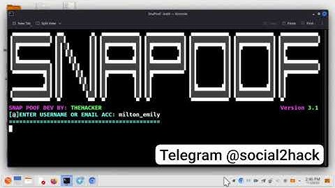 Snapchat Password - SNAPOOF v3.1 Tool