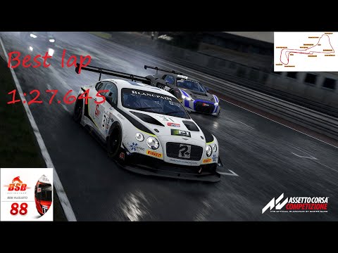 SETUP ZOLDER BENTLEY 2018 1:27.645 #ASSETTO #CORSA #COMPETIZIONE #bestlap @luisaugustodede